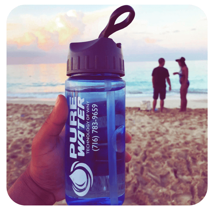 Reusable water bottle perfect for the beach