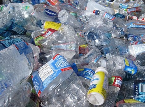 plastic bottles crushed